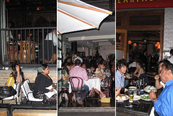 From left, Spice Market, Bagatelle, Pastis