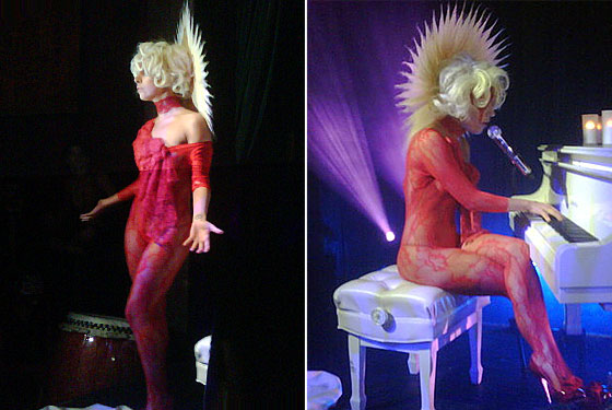 Lady Gaga Performs Virtually Naked at Marc Jacobs's After-Party