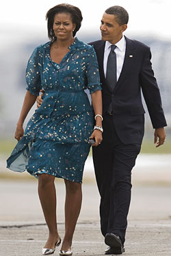 Barack and Michelle leaving New York today.