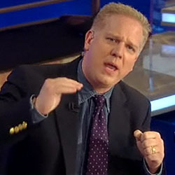 Glenn Beck discussing health-care reform Monday.