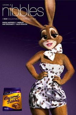 Giles Deacon's Cadbury dress.
