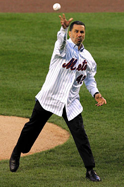 Pateson at a Mets game. Close enough.