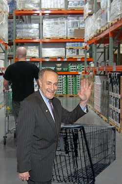 Schumer Shops at Costco; Pelosi Prefers East Village Cafés
