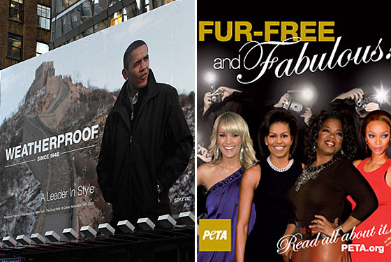 PETA and Weatherproof’s Unauthorized Obama Ads Likely to Stay Up