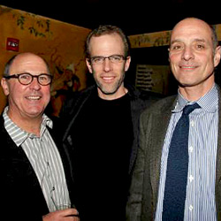 Dan Barber (center) with Food Inc. producers Robert Kenner and Eric Schlosser