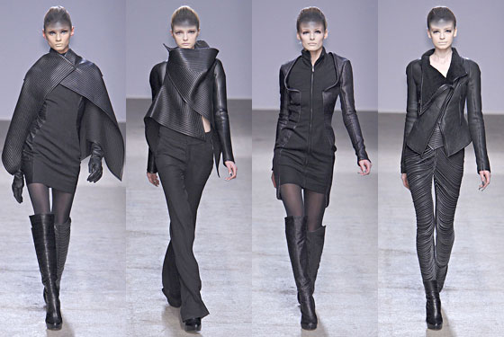 Chicks Can Actually Wear a Lot of Gareth Pugh’s New Collection 20100303 leather4 560x375 Chicks Can Actually Wear a Lot of Gareth Pugh’s New Collection