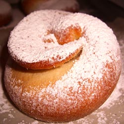 A baked ensaimada.