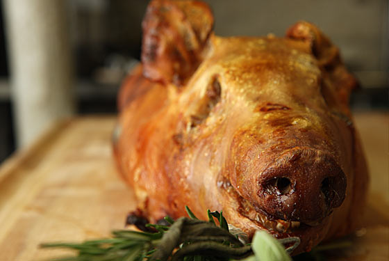 Back Forty's porchetta-style suckling pig.