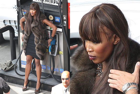 the fur and Naomi Campbell