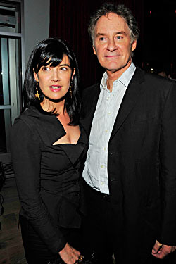 Phoebe Cates and Kevin Kline at Vapiano