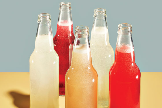Soda samples from Perry St, P&H Soda and Syrup, and Brooklyn Soda Works.