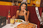 Fakih chows down at Pazza Notte.
