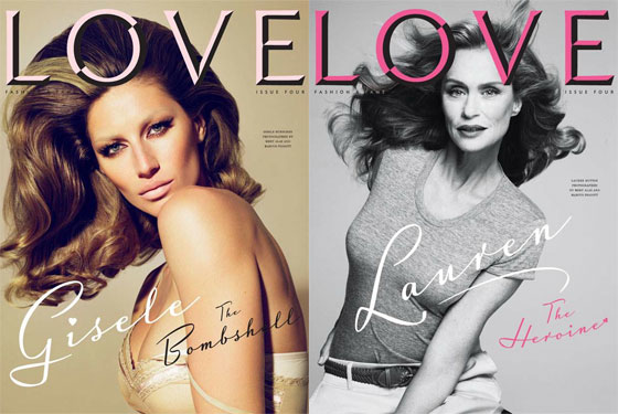 Gisele and Lauren Hutton are also among the model pool to appear on covers 