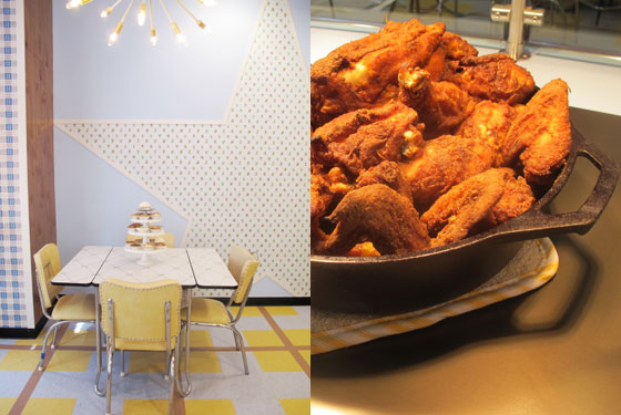 Inside Hill Country Chicken; the deep-fried centerpiece.
