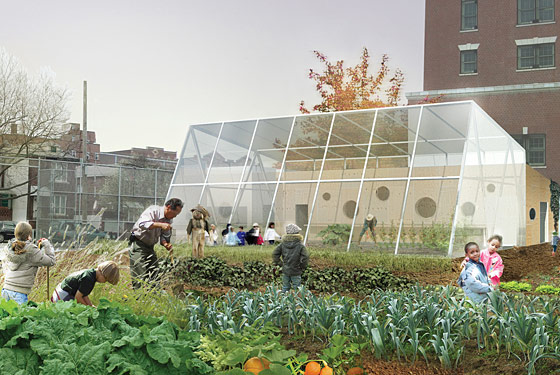 A rendering of the P.S. 216 schoolyard
