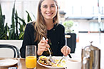 Bush has breakfast at the Standard Grill