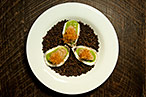 Crispy fried oysters with green-chile buttermilk dressing.
