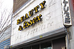 Even the sign is blinged-out.