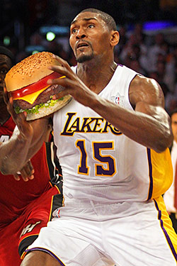 Ron Artest Is a Fan of Cheeseburgers