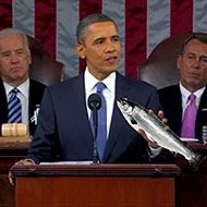 Obama Fishes for Laughs