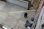 An officer investigating the scene.