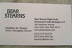 Indicted Bear Stearns Hedge-Fund Manager’s Business Card Raking In Cash on eBay