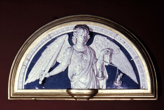 metropolitan museum broken sculpture saint michael andrea della robbia