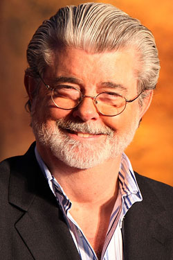 George Lucas, seen here laughing as he crushes the hopes and dreams of entire generations.