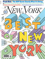 Cover of New York Magazine's Best of New York issue