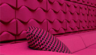 Wool-upholstered wall panels