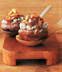 Image of Stuffed Oakwood Shiitake With Chestnut And Apple Chutney, New York Magazine
