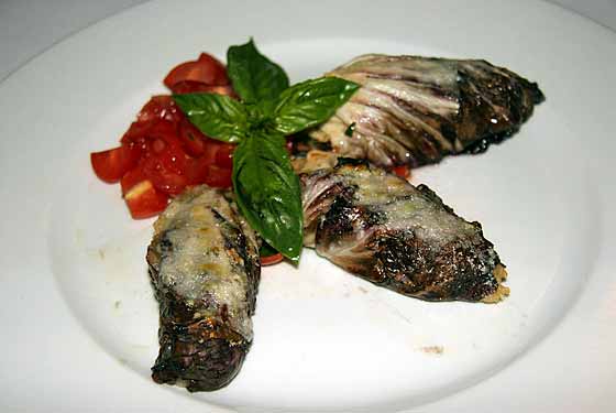 
Rack of Roasted Venison with amarone reduction sauce. 