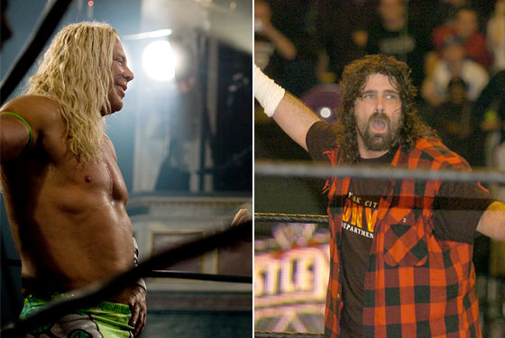 Former Wwf Champ Mick Foley Tells Us Whether The Brutal Use Of Thumbtacks In The Wrestler Is Truly Authentic Tv Vulture