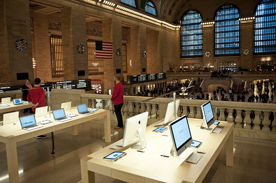 Inside Apple Grand Central retail: The Apple Store on a balcony