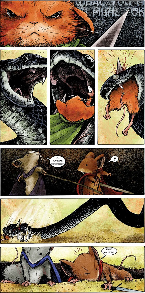 The comic is pretty fun, but I never read Redwall growing up. 