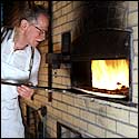 The brick oven at Luzzo's in New York.