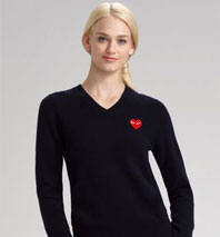 sweater with heart and eyes
